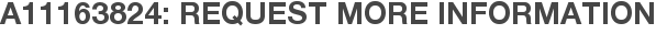 A11163824: Request More Information