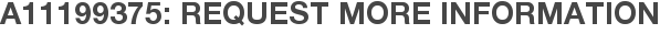 A11199375: Request More Information
