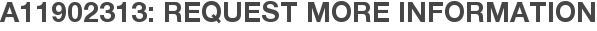 A11902313: Request More Information