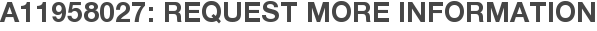 A11958027: Request More Information