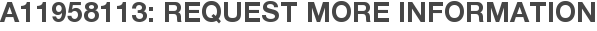 A11958113: Request More Information