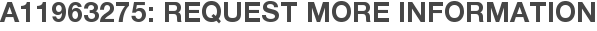 A11963275: Request More Information
