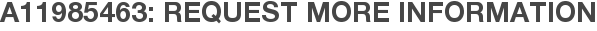 A11985463: Request More Information
